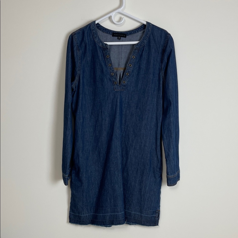 Sanctuary Blue denim Long Sleeve Dress size medium